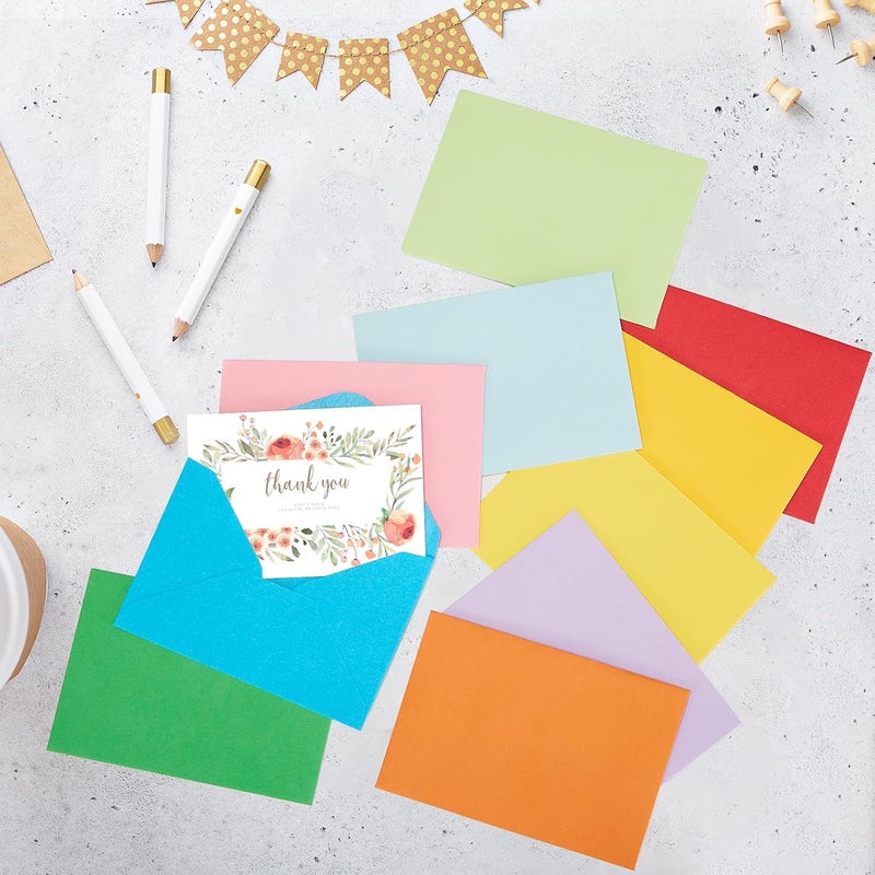 ACSTEP 100PACK Gift Card Envelopes Credit Card Size Mini Envelopes Colored Tiny Pocket Envelopes For Business Card, Small Note Cards 10 Assorted Colors 4X2.75 Inches - Image 5